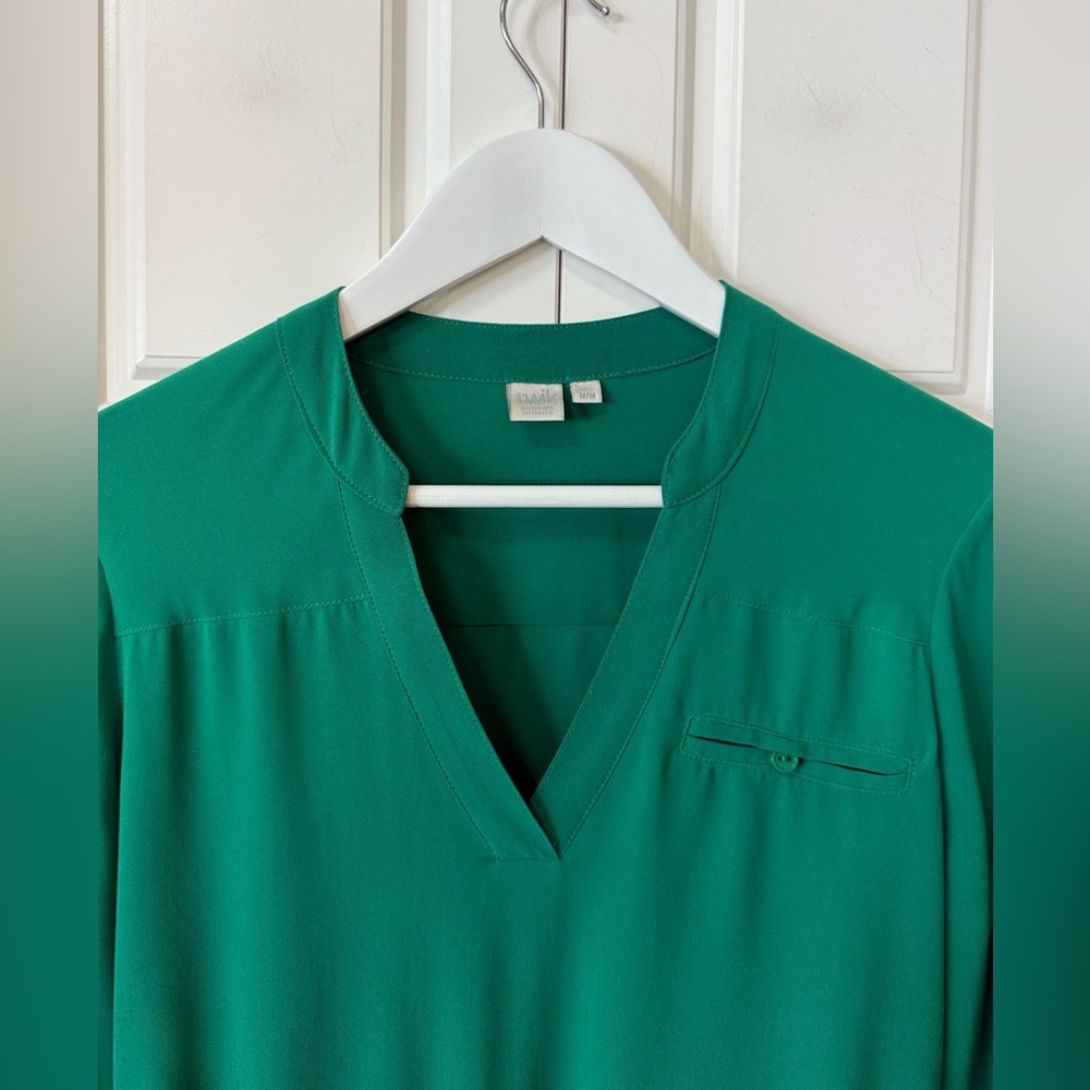 💚 TWIK by Simons Emerald Tunic Dress – Size Medium - Picture 3 of 3
